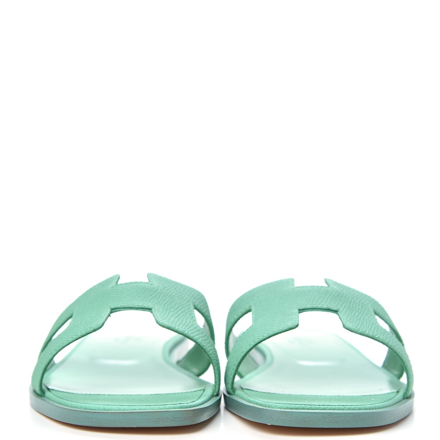 Hermes Epsom Oran Sandals 36.5 Malachite 2 of 8