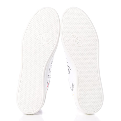 Chanel x Pharrell Williams Mens Canvas Sneakers 43 White 5 of 11