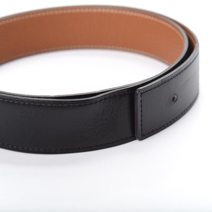 Hermes Box Togo 32mm Belt Strap 80 Black Gold 6 of 7