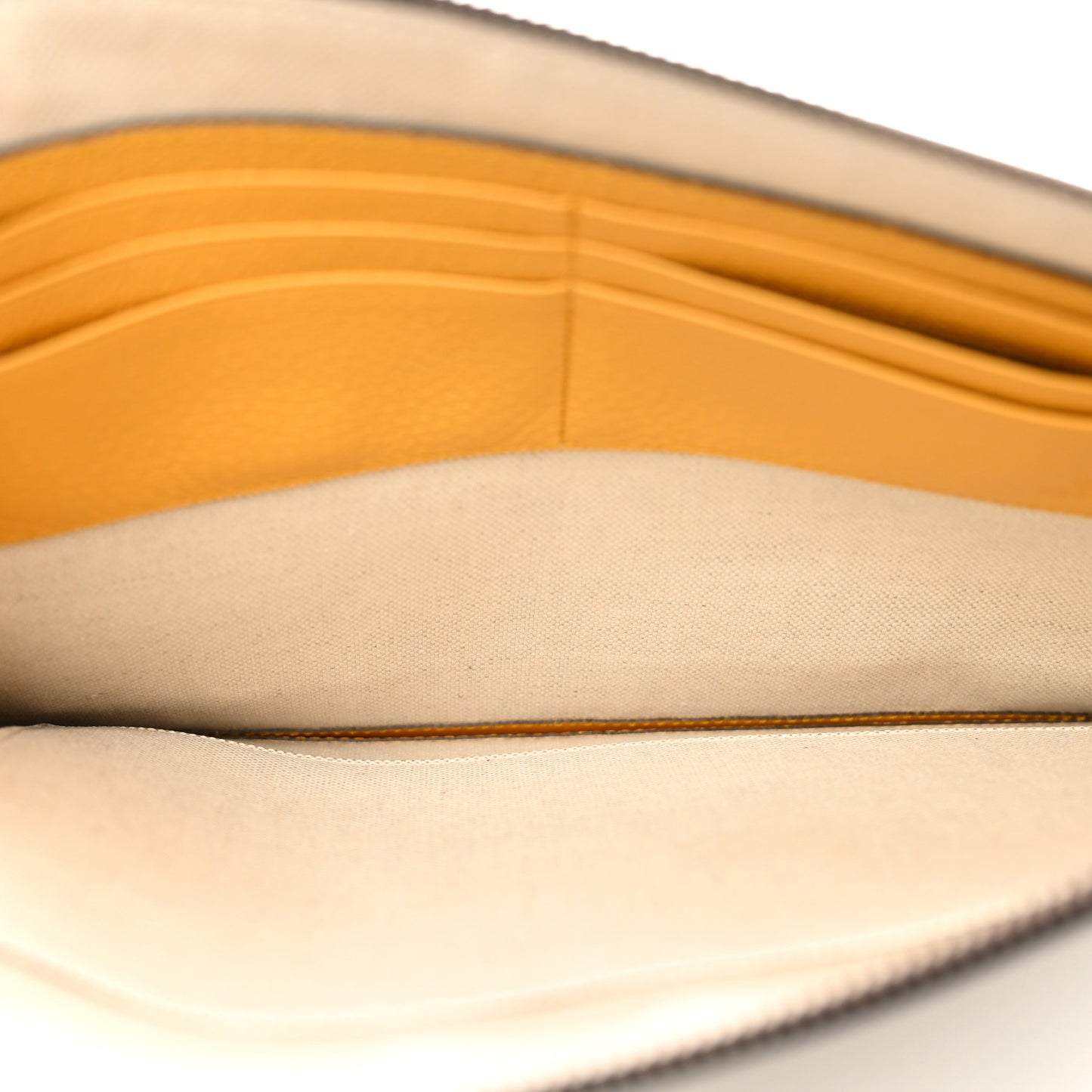 GG Supreme Monogram Neo Vintage Zip Wristlet Pouch Beige New Acero Crop