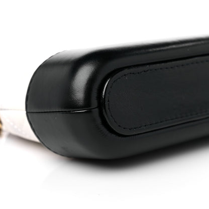 Chanel Aged Calfskin Quilted Small Gabrielle Clutch With Chain White Black 11 of 17