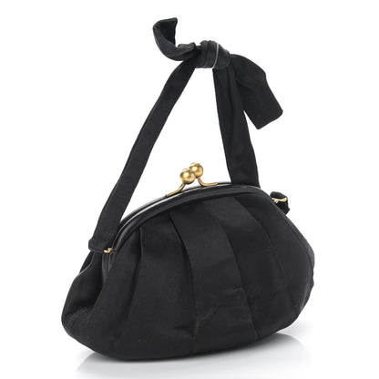 Chanel Satin Kisslock Evening Bag Black 3 of 10