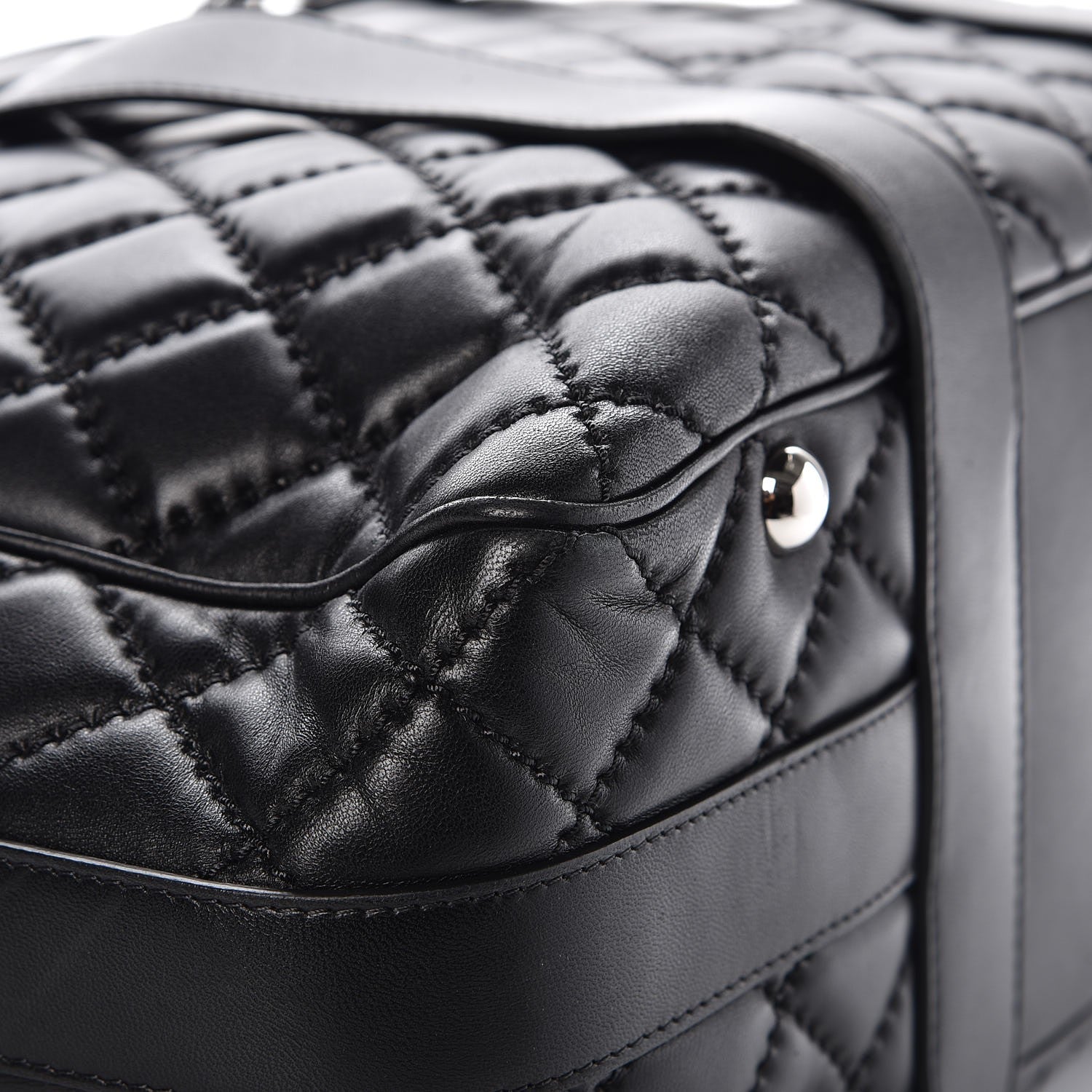 Chanel Lambskin Quilted Large Easy Carry Shopping Tote Black 9 of 12