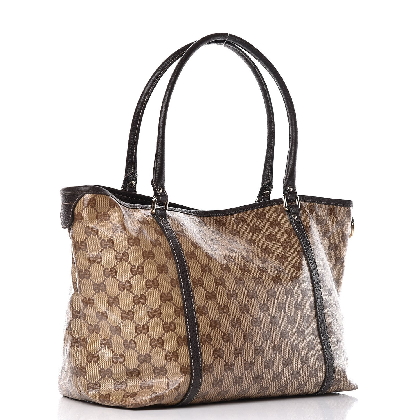 Crystal Monogram Medium Joy Tote Beige Ebony Testa di Moro