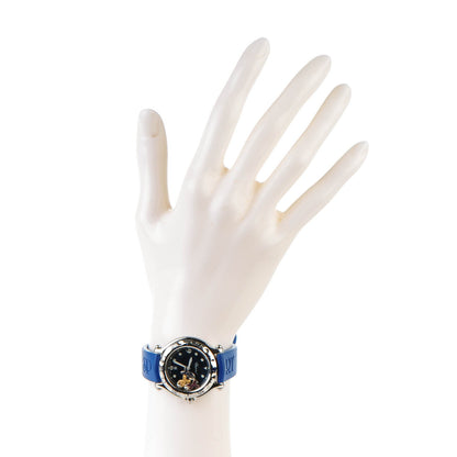 Chopard Stainless Steel Rubber Ruby Yellow Blue Sapphire 33mm Happy Sport Beach Fish Quartz Watch Black 2 of 6