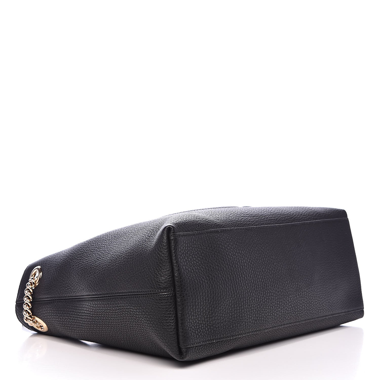 Gucci Pebbled Calfskin Medium Soho Chain Shoulder Bag Black 4 of 10