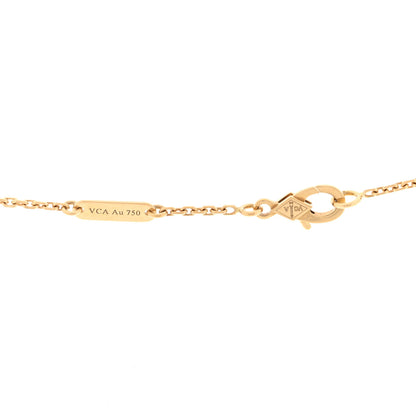 Van Cleef & Arpels 18K Yellow Gold Mother of Pearl Vintage Alhambra Pendant Necklace 4 of 5