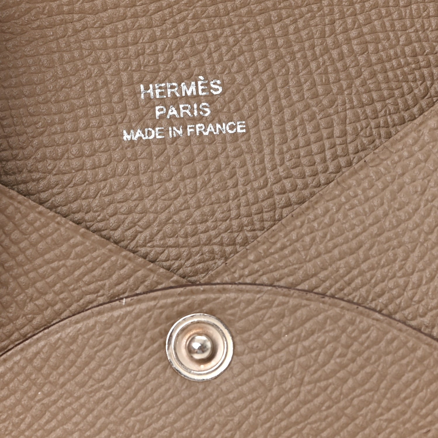 Hermes Epsom Calvi Card Case Etoupe 6 of 7