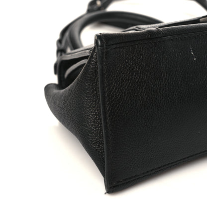 Balenciaga Grained Calfskin Small Hourglass Top Handle Bag Black 6 of 12