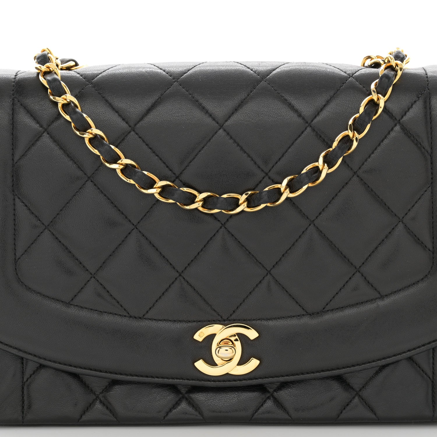 Chanel Lambskin Quilted Medium Single Flap Black 8 of 11