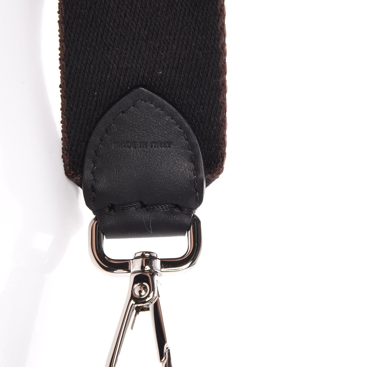 Ribbon Vitello Century FF Striped Mini Strap You Black Tobacco