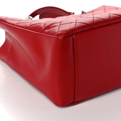 Chanel Caviar Quilted Grand Shopping Tote GST Red 9 of 11