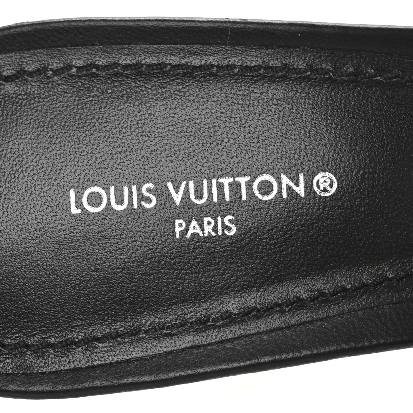 Lambskin Embossed Monogram Revival High Heel Mules 39 Black