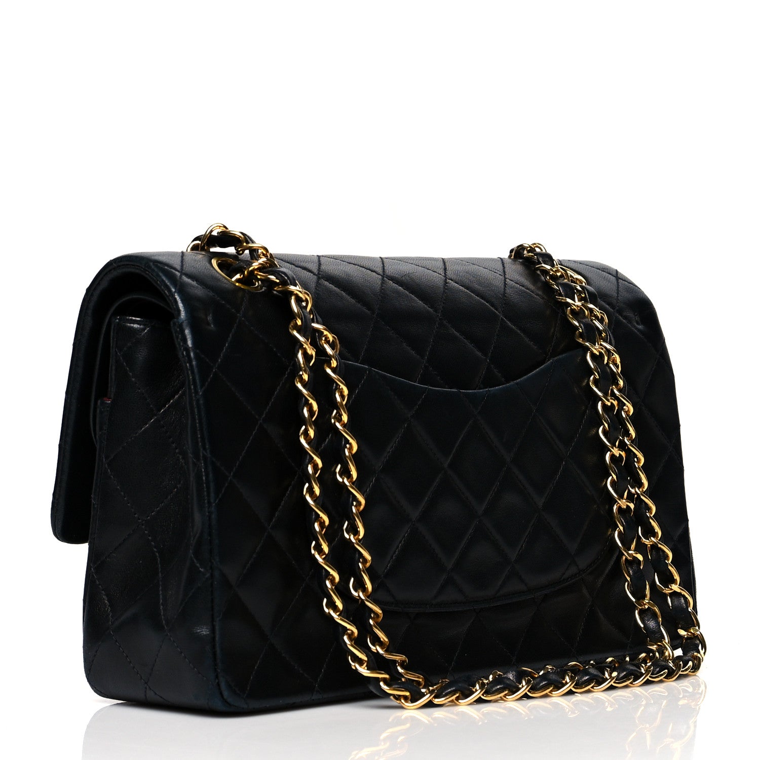 Chanel Lambskin Quilted Medium Double Flap Black 3 of 16