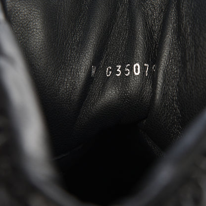 Chanel Calfskin Crocodile Embossed Cocodile High Top Sneakers 39 Black 7 of 10