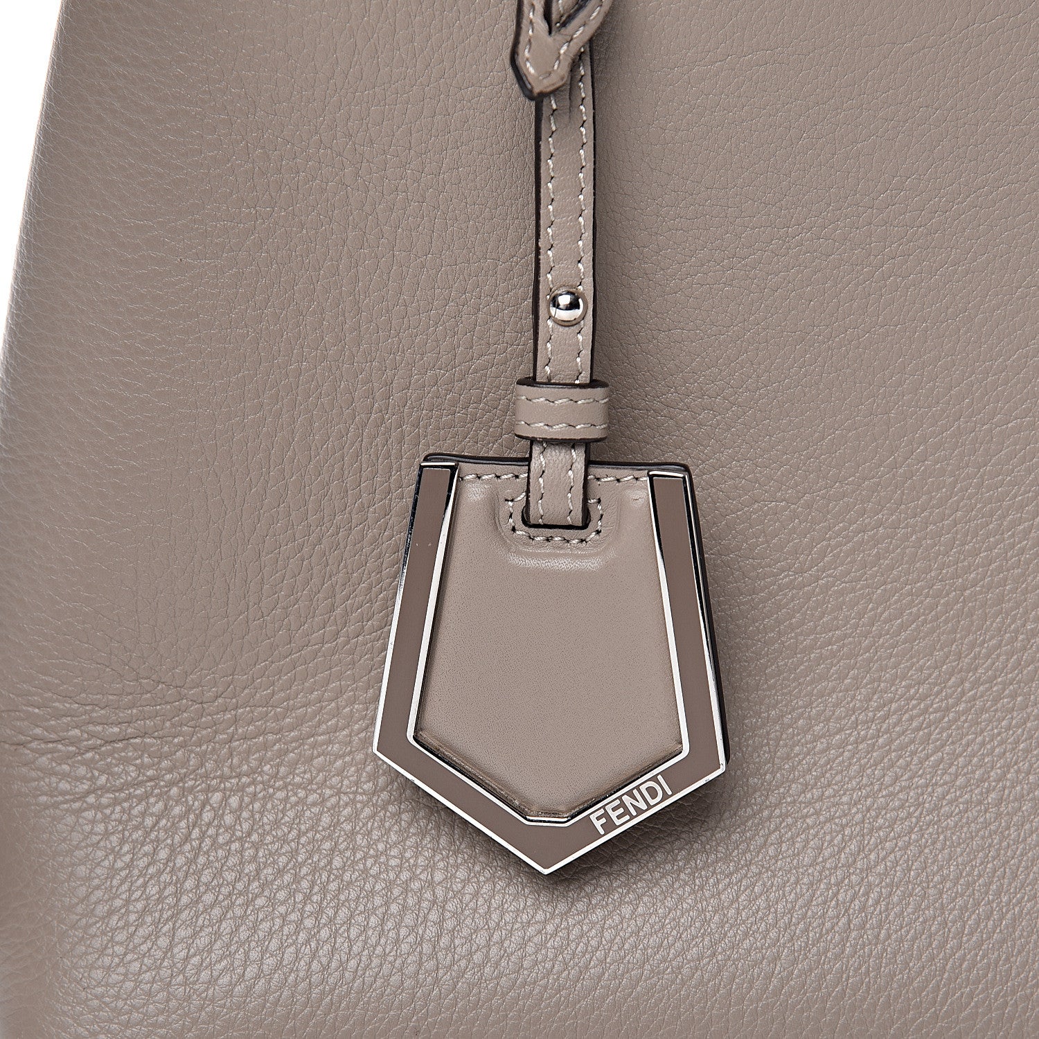 Fendi Vitello Dolce Century Petite 2Jours Tote Tortora Carbone 8 of 11