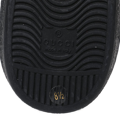 Gucci Calfskin Stripe Mens New Ace Sneakers 8.5 Black Ecru Red Flame 8 of 11