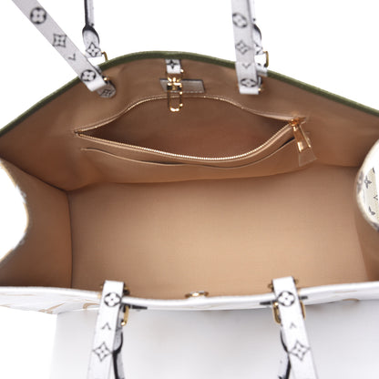 Louis Vuitton Monogram Giant Onthego GM Kaki Beige 5 of 9