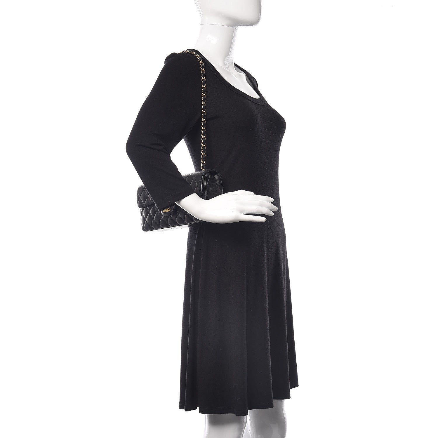 Chanel Lambskin Quilted East West Flap Black 2 of 12