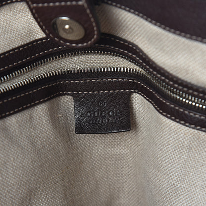 Gucci Monogram Large Icon Bit Tote Dark Brown 5 of 8