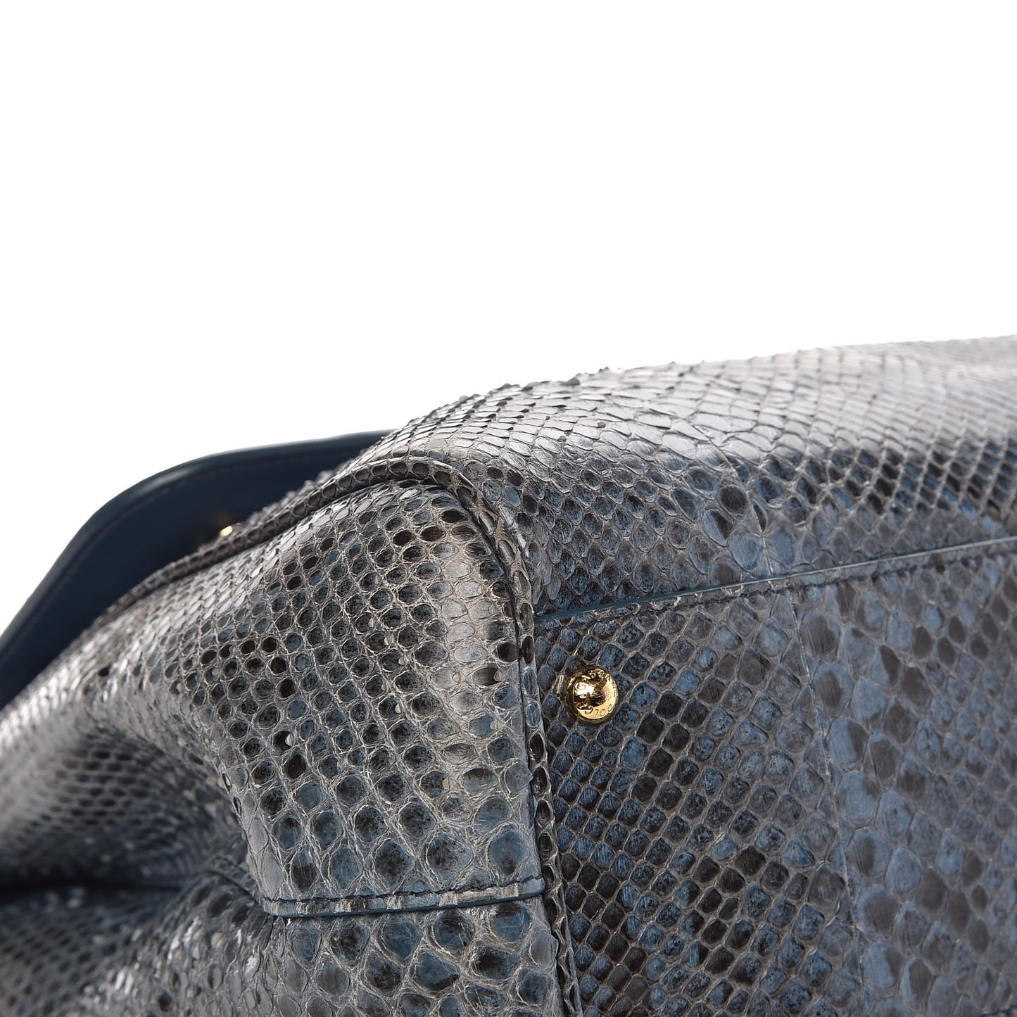 Python Large Miss Sicily Satchel Blue