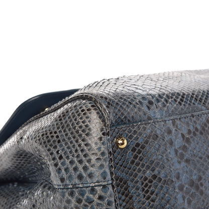 Dolce & Gabbana Python Large Miss Sicily Satchel Blue 11 of 12