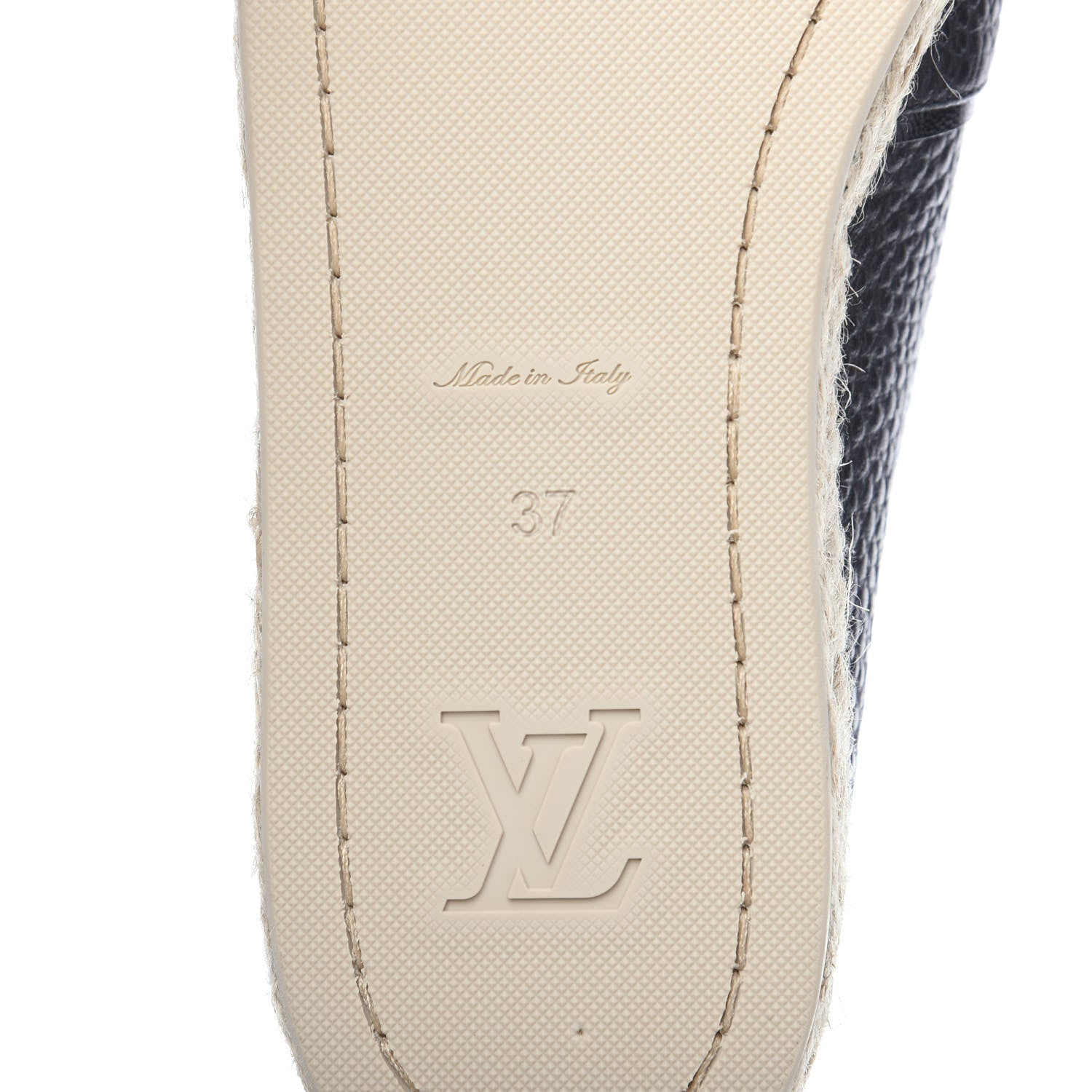 Louis Vuitton Calfskin Tropical Bloom Espadrille Flat 37 Black 8 of 8