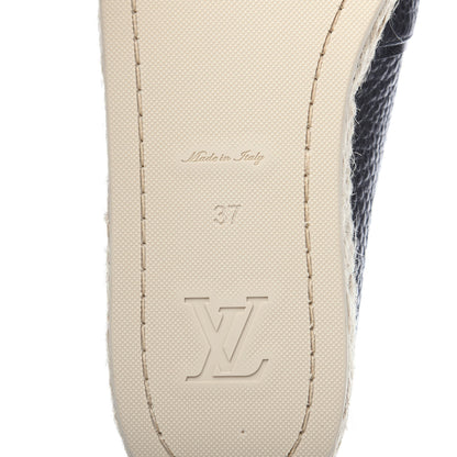 Louis Vuitton Calfskin Tropical Bloom Espadrille Flat 37 Black 8 of 8
