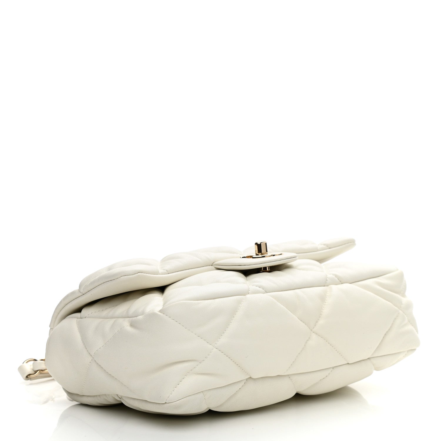 Chanel Calfskin Quilted Medium Bubbly Flap White 3 of 7