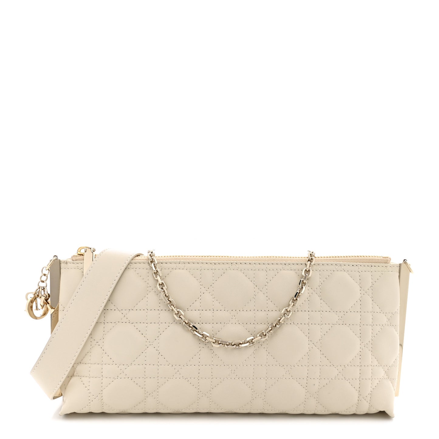 Lambskin Cannage Dior Club Bag  Dusty Ivory