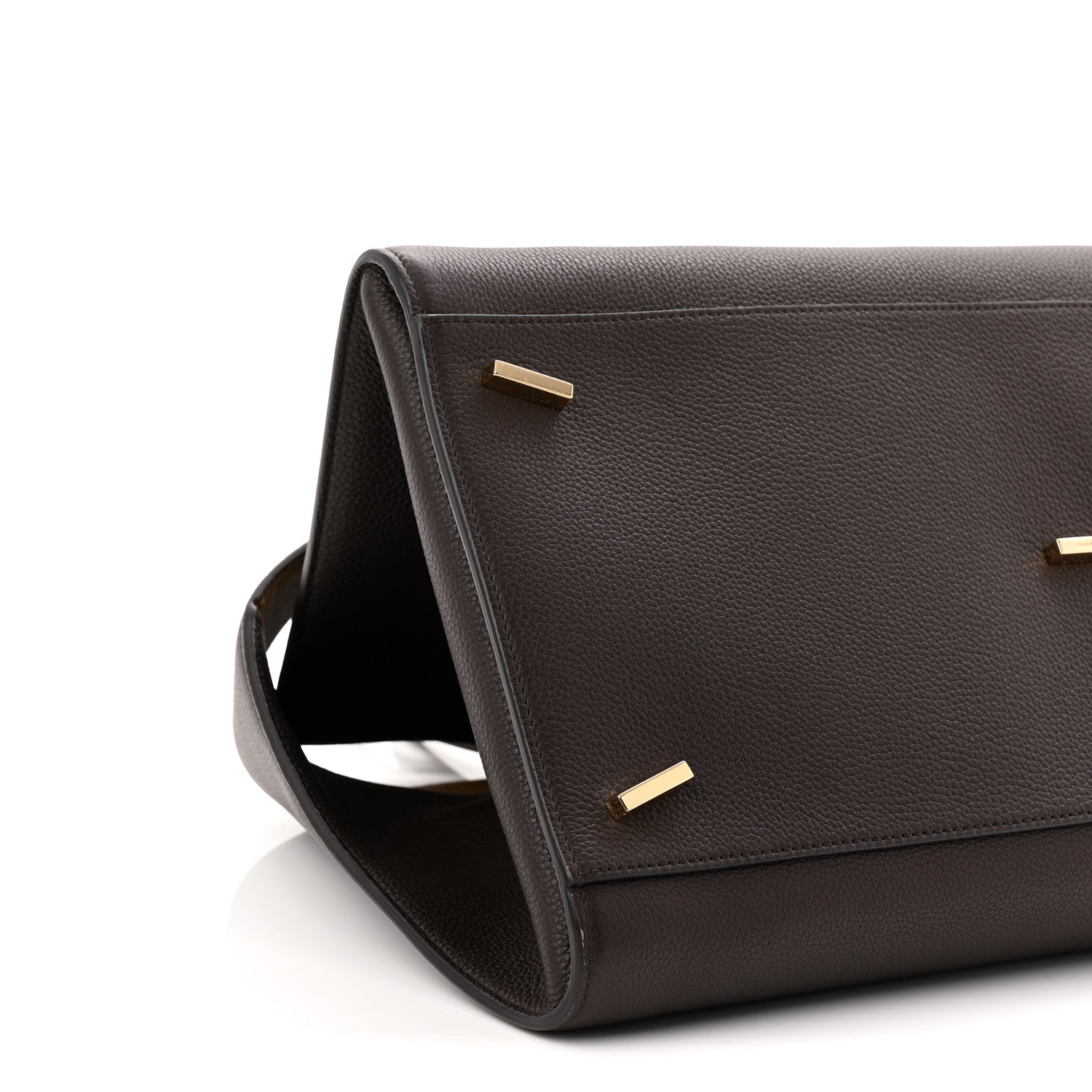 Salvatore Ferragamo Hammered Calfskin Medium Hug Bag Testa Di Moro Burnt Ocher 9 of 10