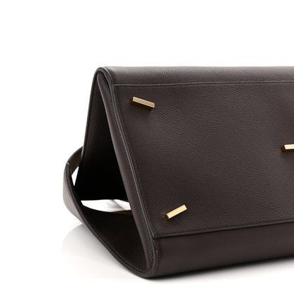 Salvatore Ferragamo Hammered Calfskin Medium Hug Bag Testa Di Moro Burnt Ocher 9 of 10