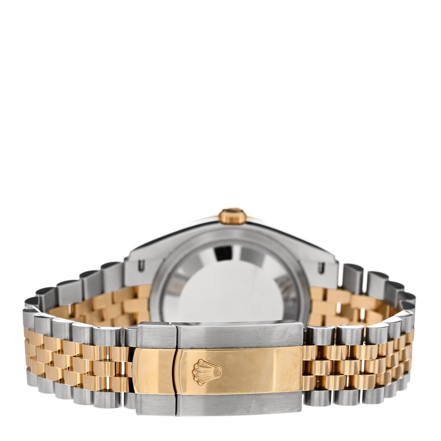 Stainless Steel 18K Yellow Gold Diamond Bezel 36mm Oyster Perpetual Datejust Watch Champagne Fluted 126283RBR