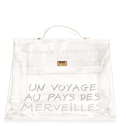 Hermes Vinyl Souvenir De L'Exposition Kelly Transparent 1 of 7