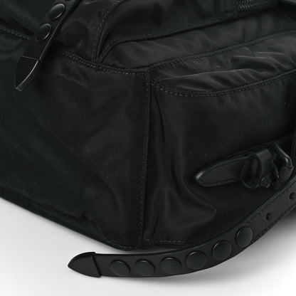 Prada Nylon New Vela Studded Messenger Bag Black 8 of 9