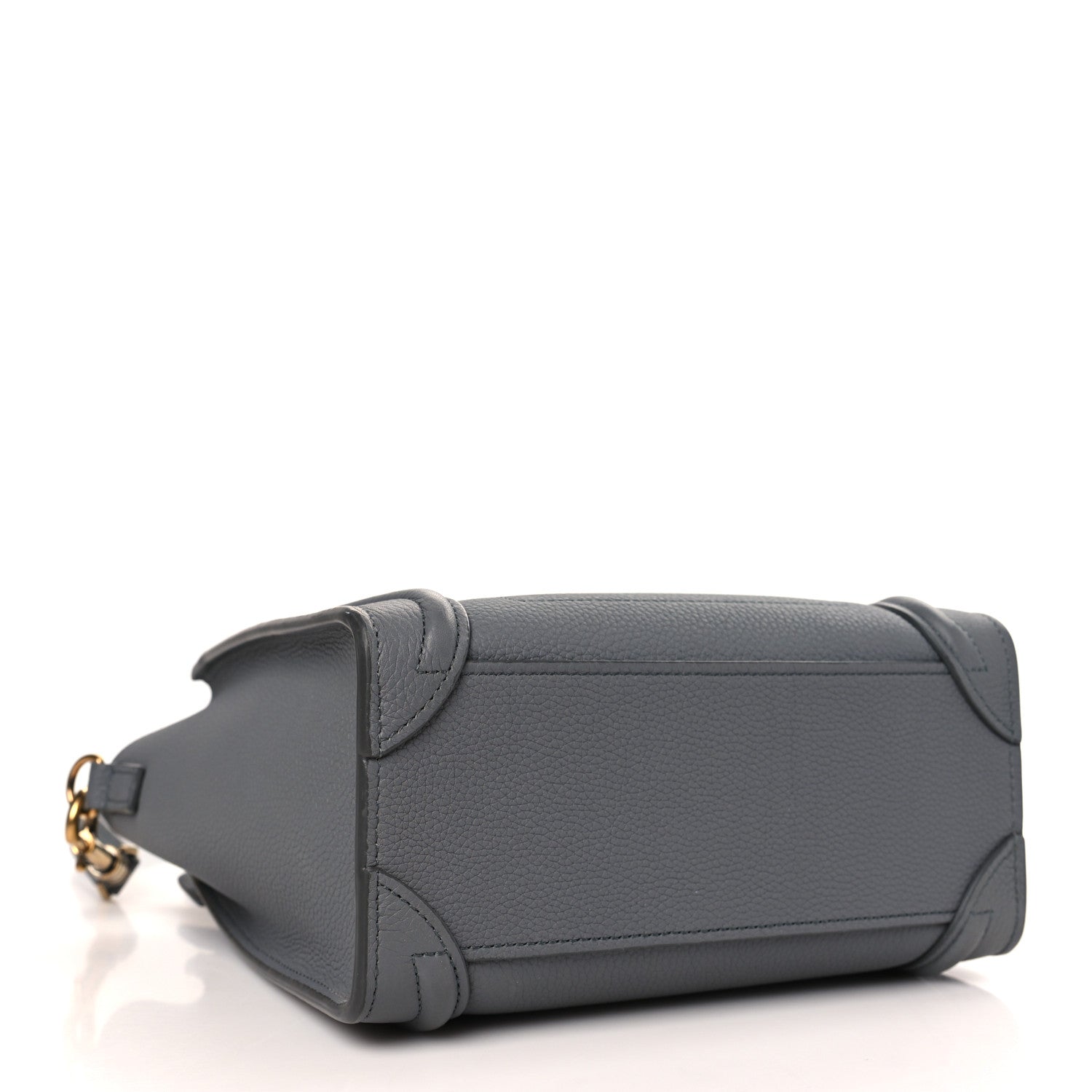 Celine Drummed Calfskin Nano Luggage Kohl 4 of 9