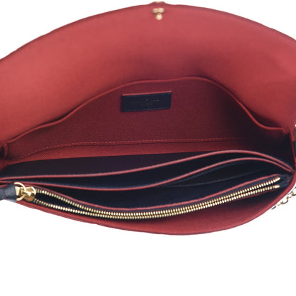 Louis Vuitton Empreinte Pochette Felicie Chain Wallet Marine Rouge 5 of 11