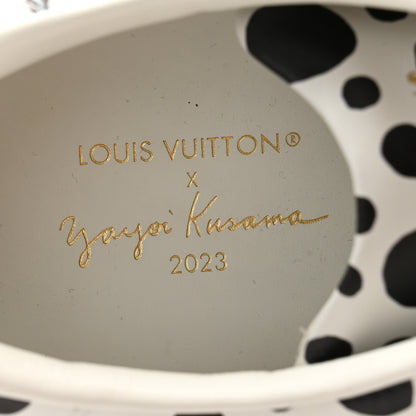 Louis Vuitton LV X YK Calfskin Printed Mens Infinity Dots Time Out Sneakers 38 White 6 of 9
