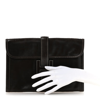 Hermes Box Jige GM Clutch Chocolate 2 of 14
