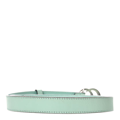 Gucci Moon Calfskin Palladium Double G 20mm Belt 85 34 Water Green 2 of 8