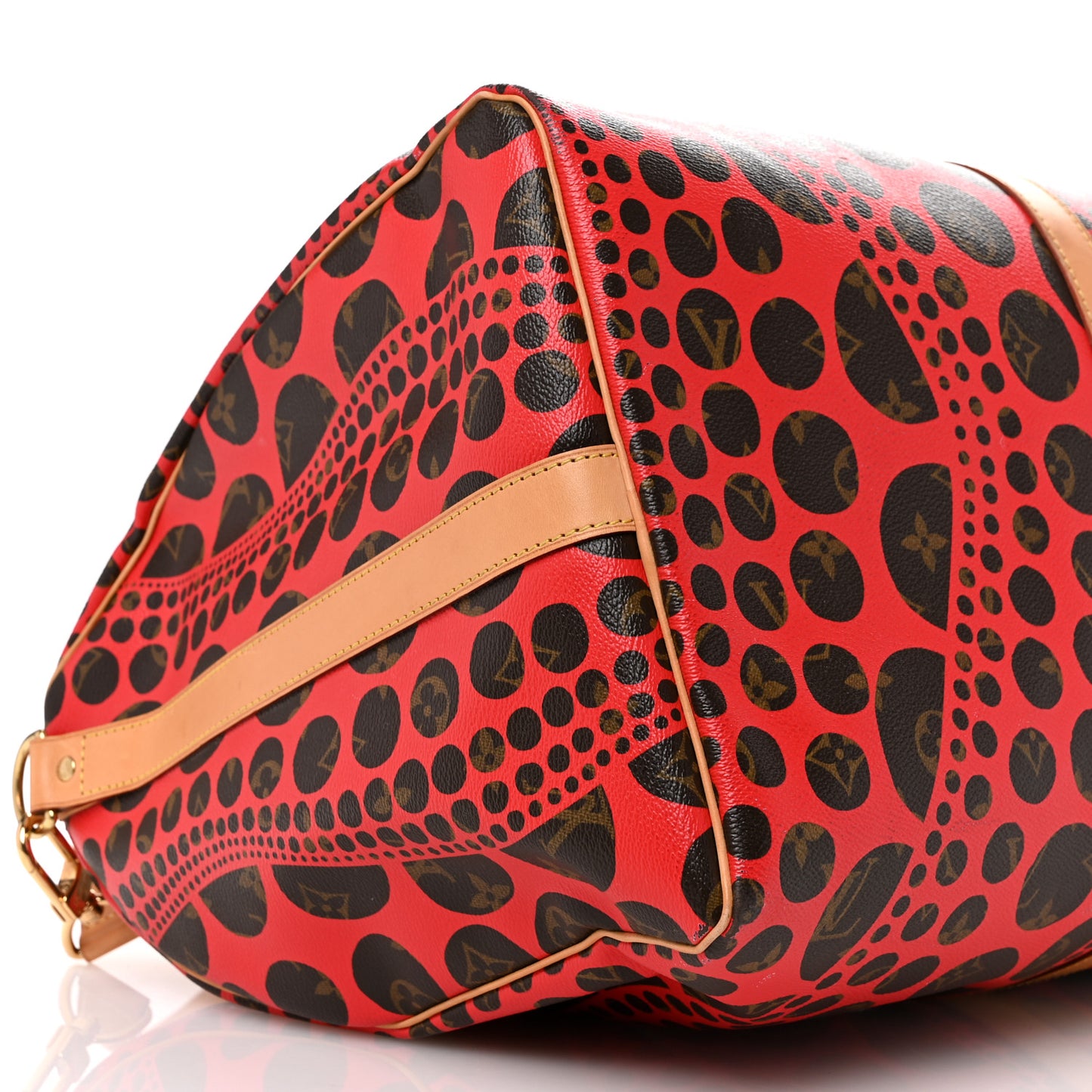 Monogram Kusama Pumpkin Dots Keepall Bandouliere 55 Red