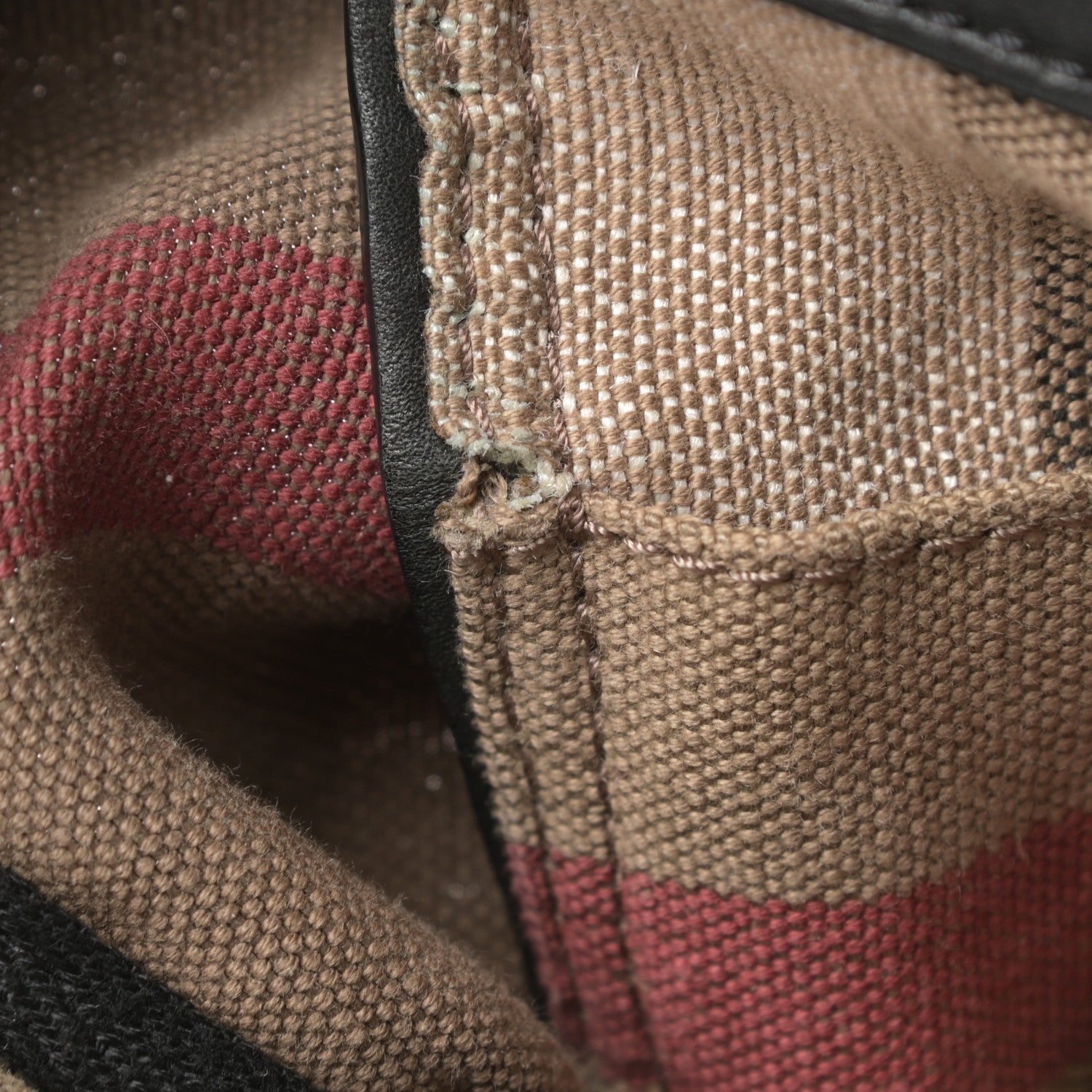 Burberry Canvas Mega Check Doran Backpack Black 17 of 17