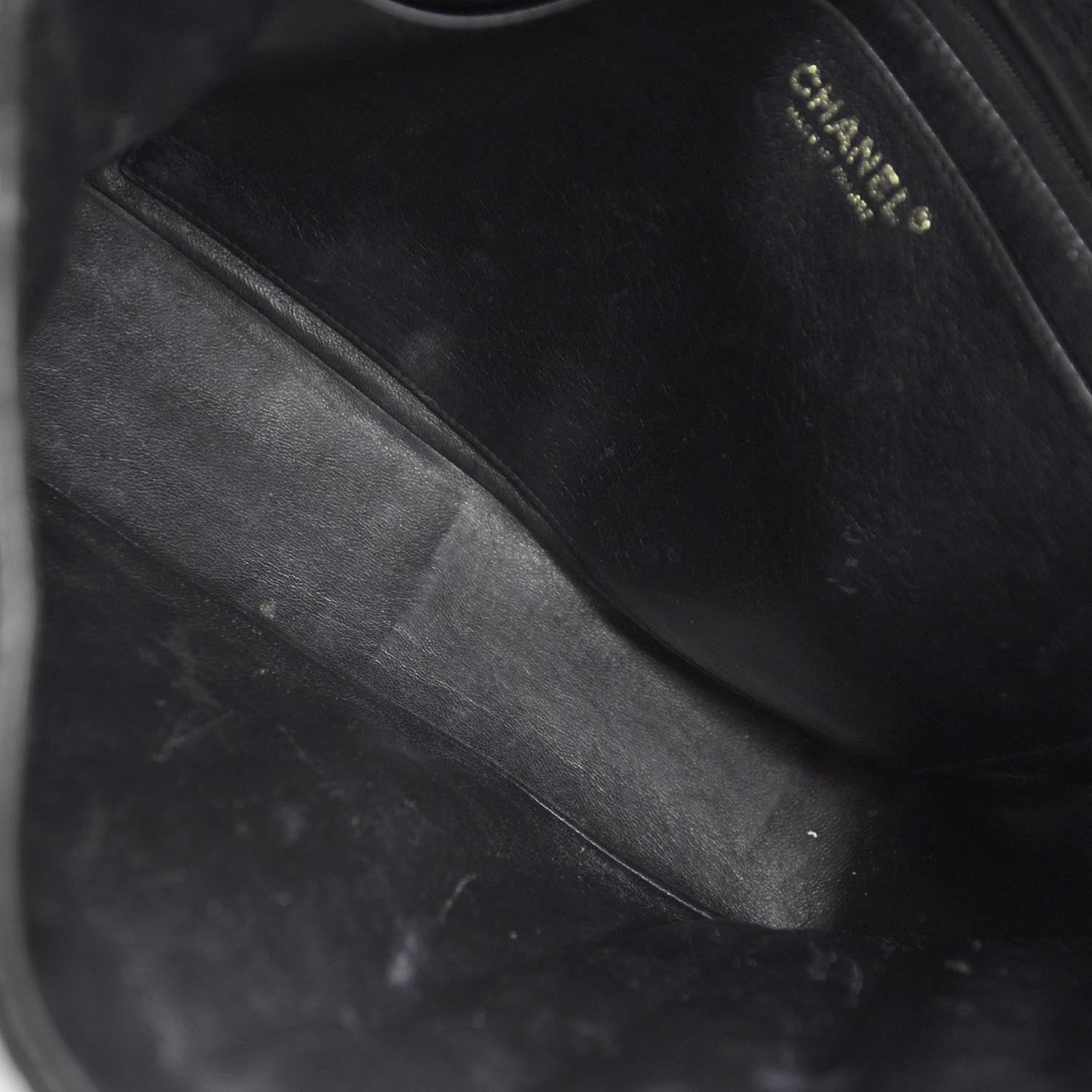 Chanel Caviar Quilted Jumbo Flap Black GHW 7 of 10