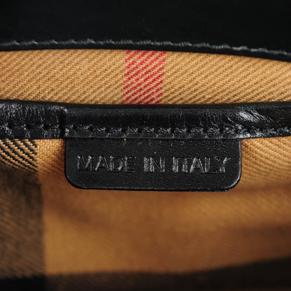 Burberry Polished Bridle Leather Small Abbott Crossbody Black 7 of 8
