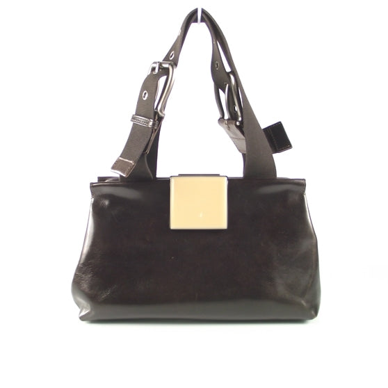 FASHIONPHILE MARNILeatherFrameSatchelBrown 1 of 7