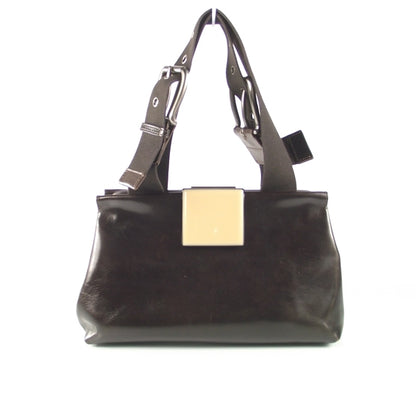 FASHIONPHILE MARNILeatherFrameSatchelBrown 1 of 7
