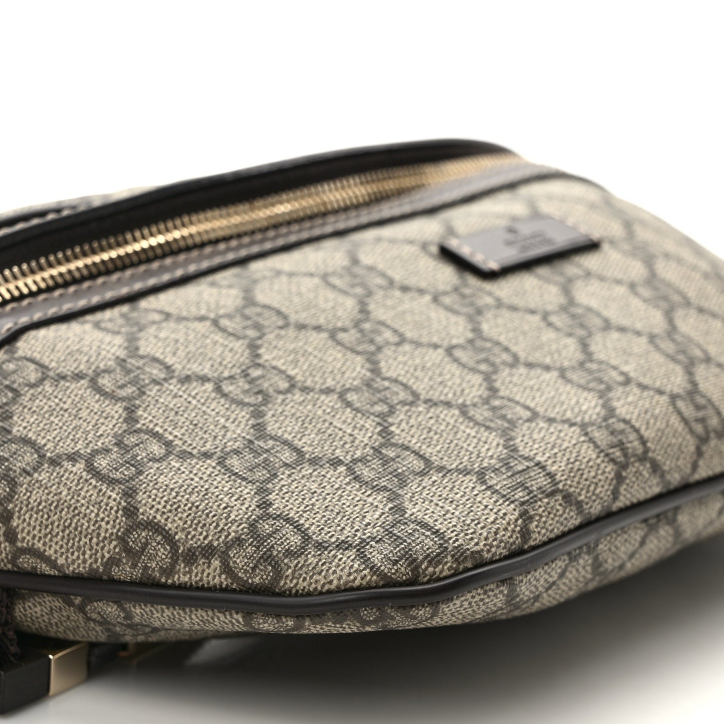 GG Supreme Monogram Belt Bag Dark Brown