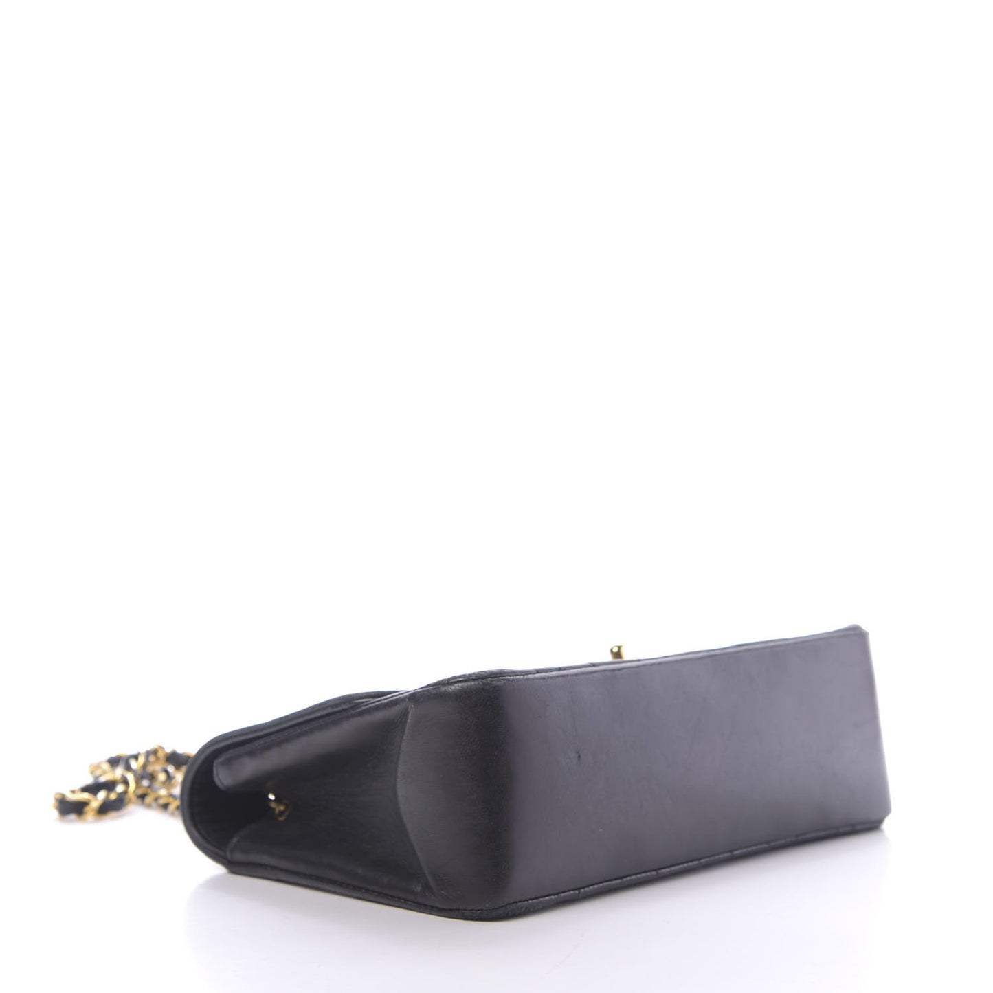 Lambskin Quilted Small Single Flap Black