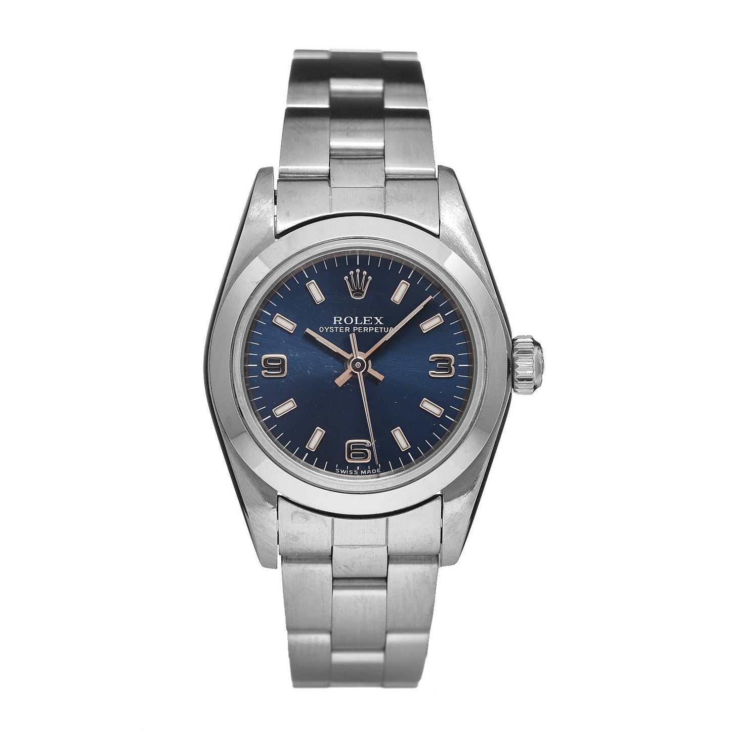 Stainless Steel 24mm Oyster Perpetual Watch Blue 76080