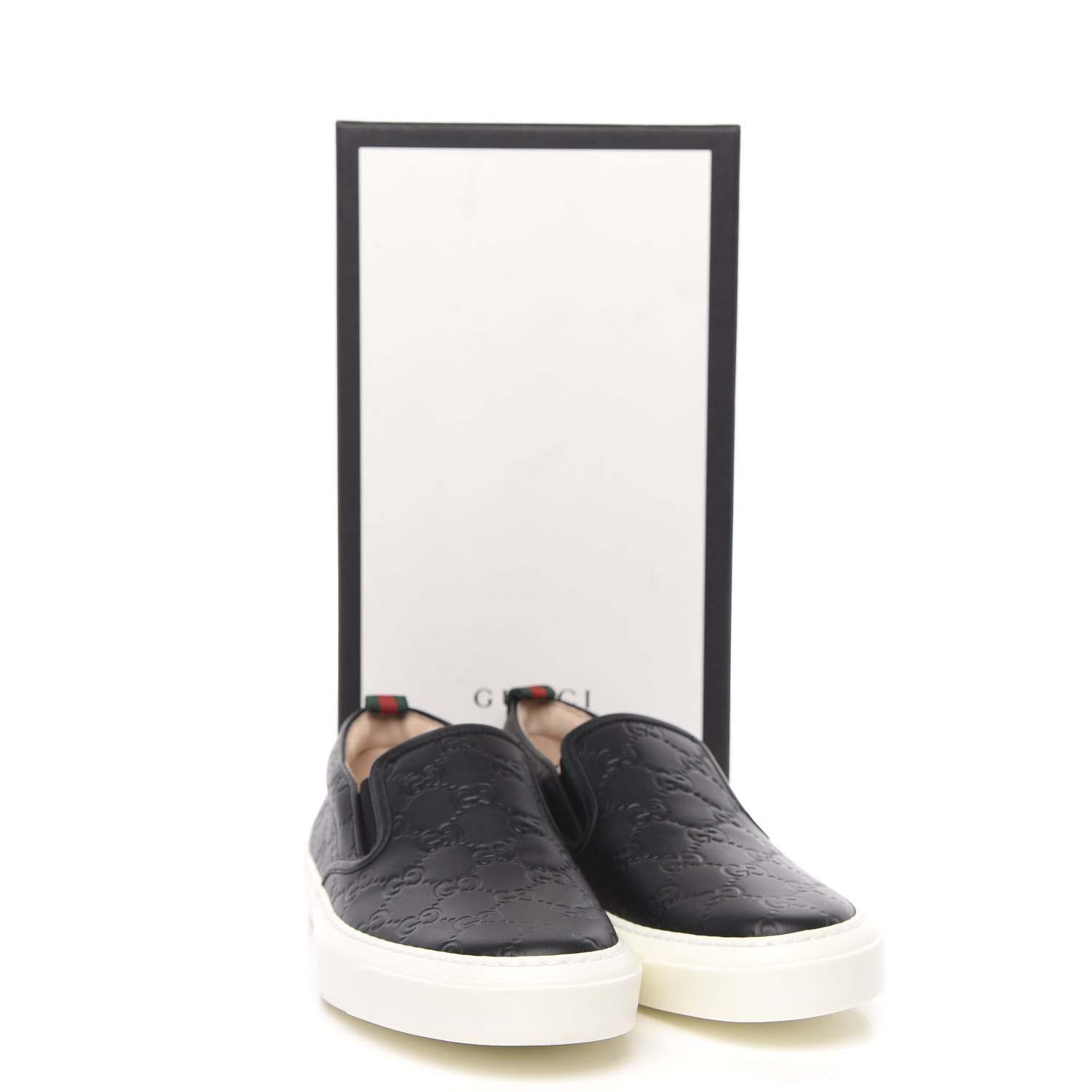 Gucci Guccissima Dublin Slip On Sneakers 38.5 Black 9 of 9